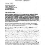 Letter to Governor McDonnell concerning the 95-395 HOT lanes